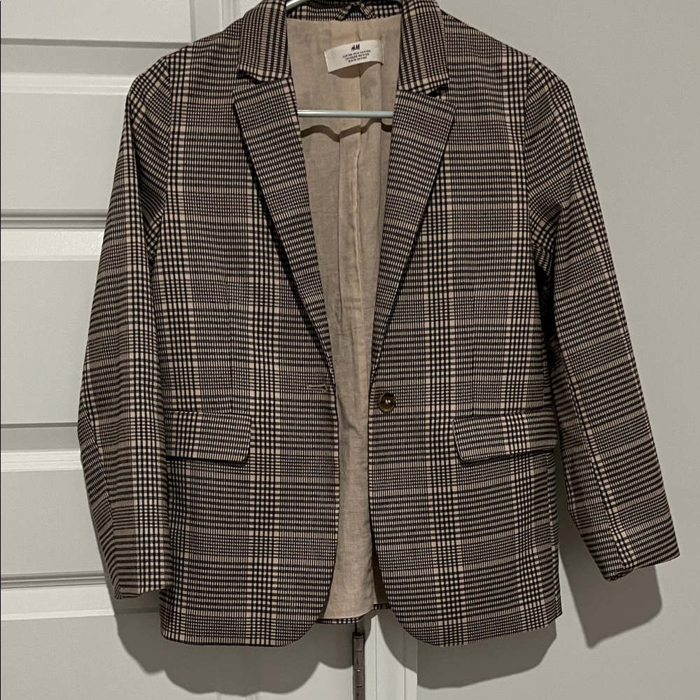 H&M Girls Classic Blazer in Brown black